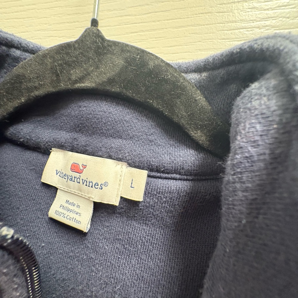 Vineyard Vines Women's Blue Zip-Up Sweater - Picture 3 of 3